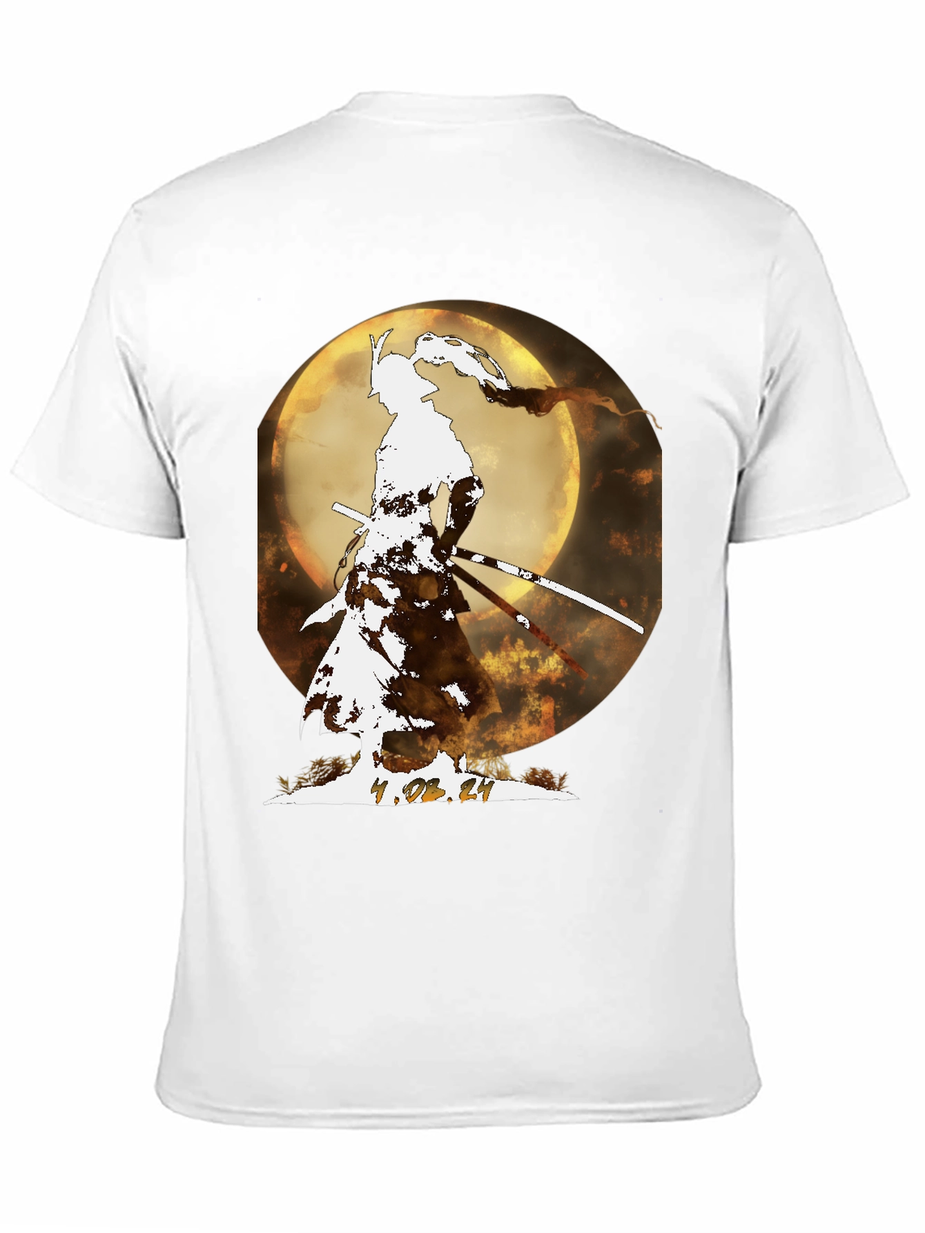 Samurai Moon T-Shirt - Warrior Design
