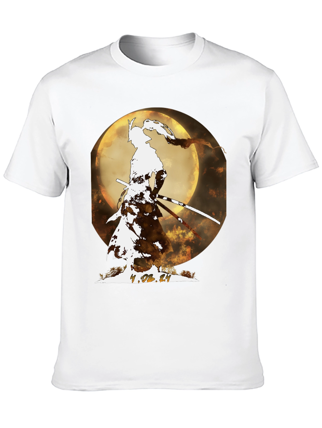 Samurai Moon T-Shirt - Warrior Design