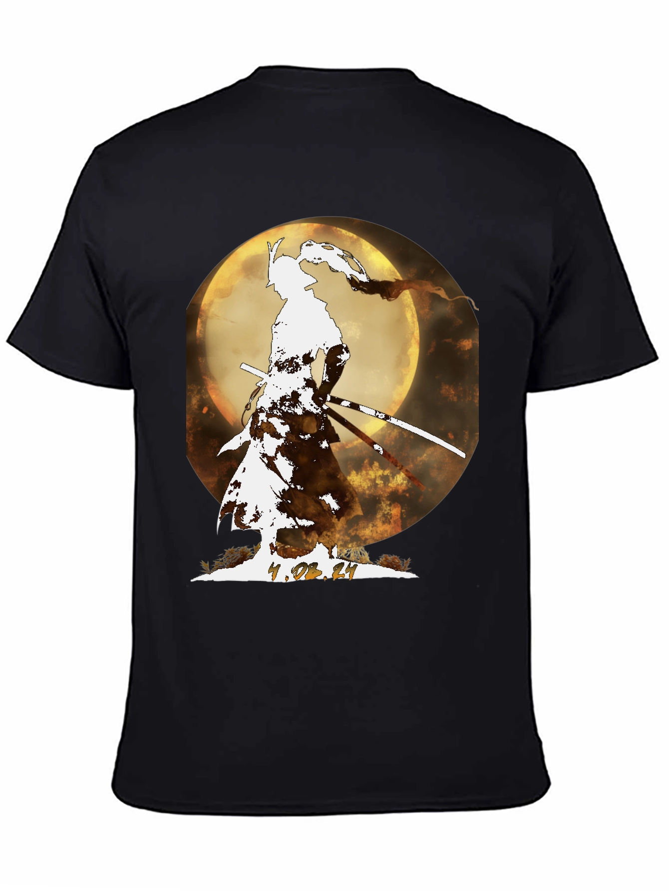 Samurai Moon T-Shirt - Warrior Design