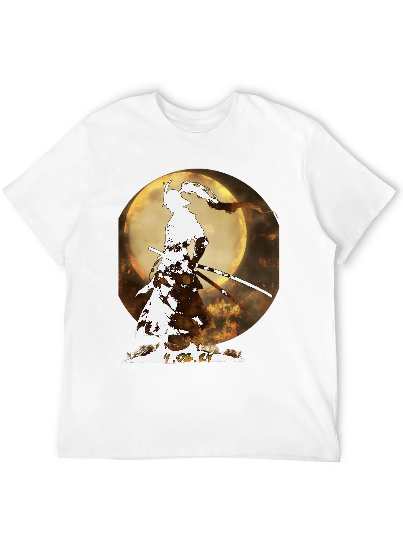 Samurai Moon T-Shirt - Warrior Design