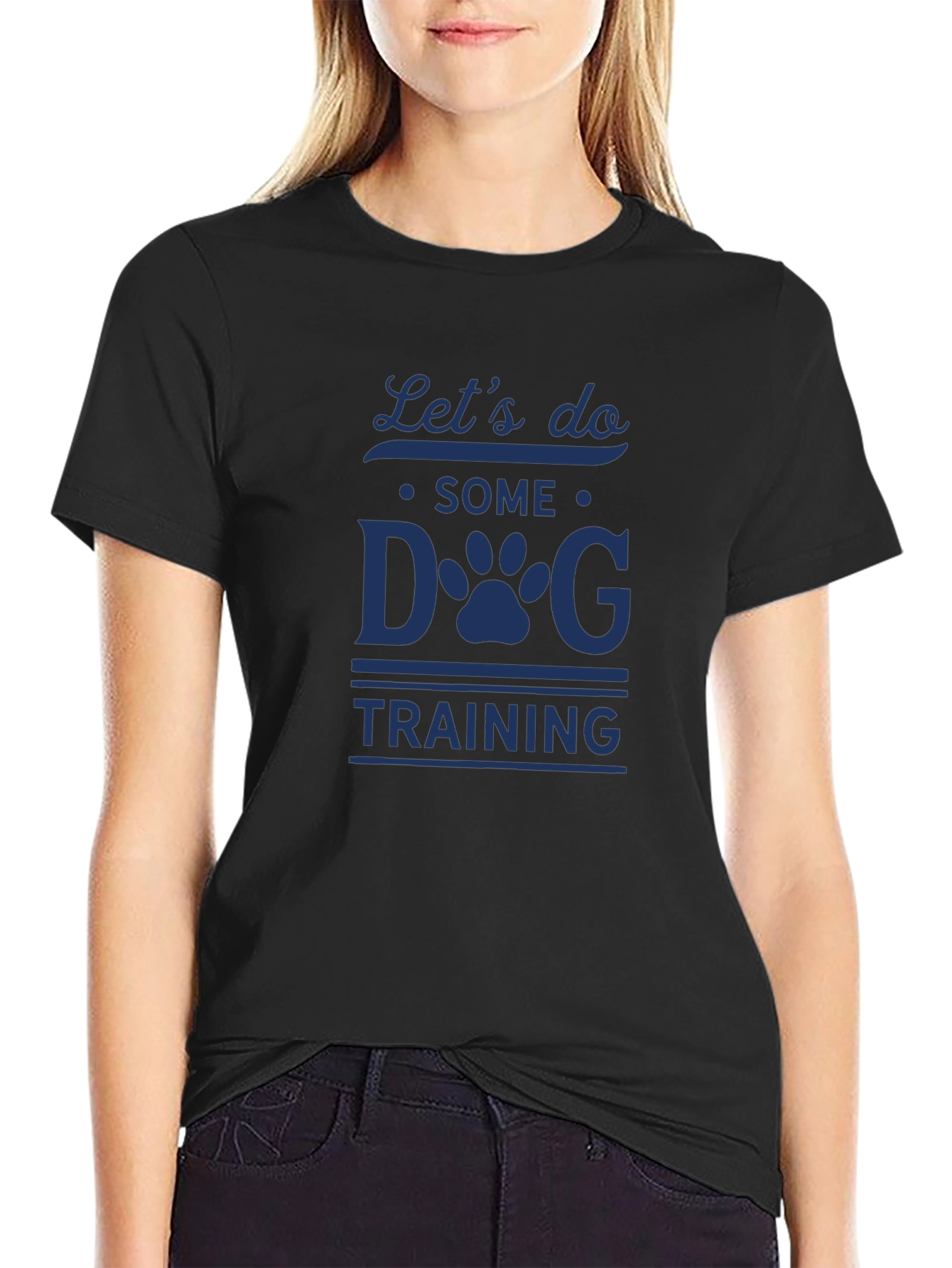 Lets Do Some Dog Training T-Shirt - Black