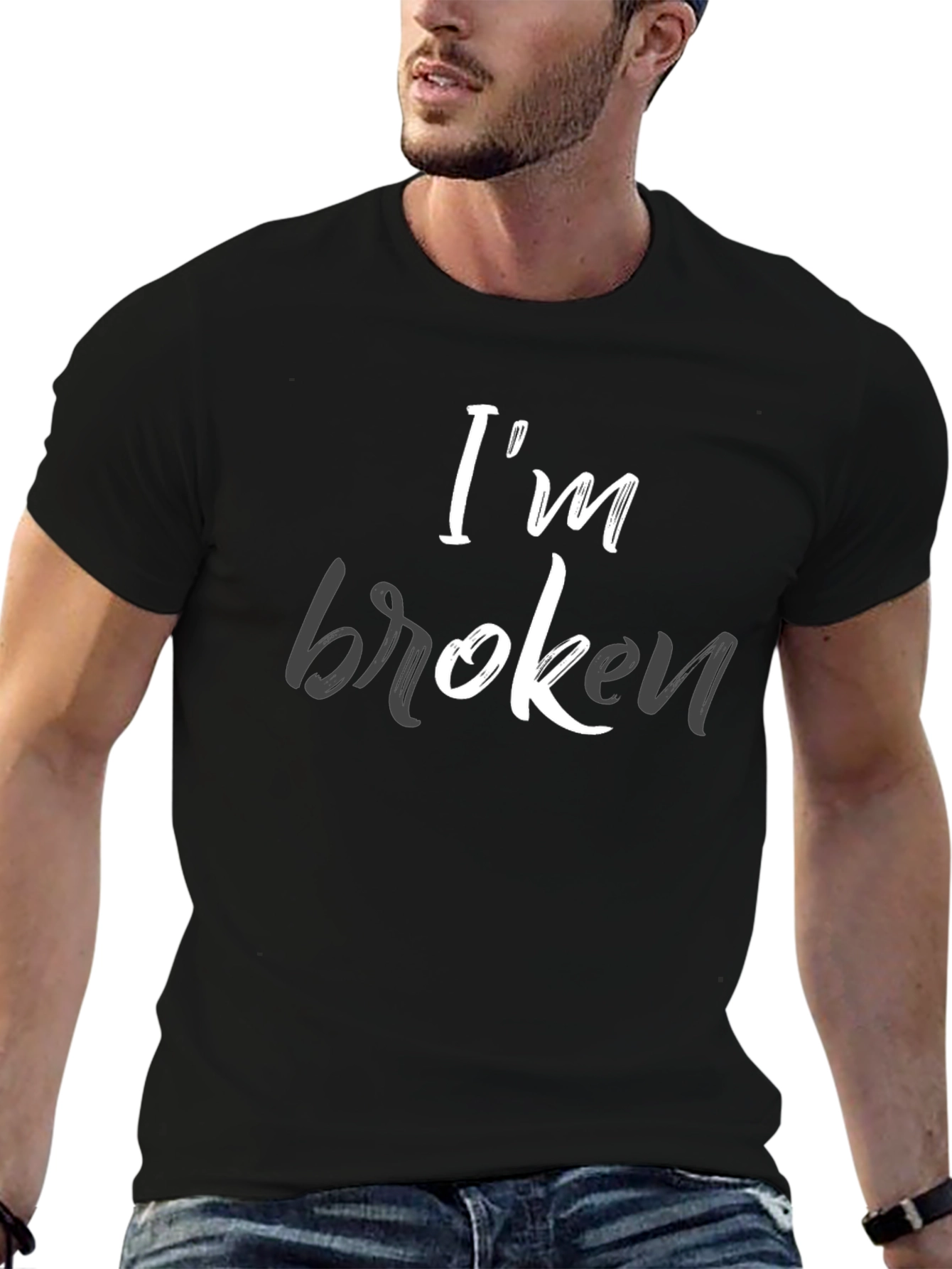 Im Broken Graphic Tee - Mens Black T-Shirt