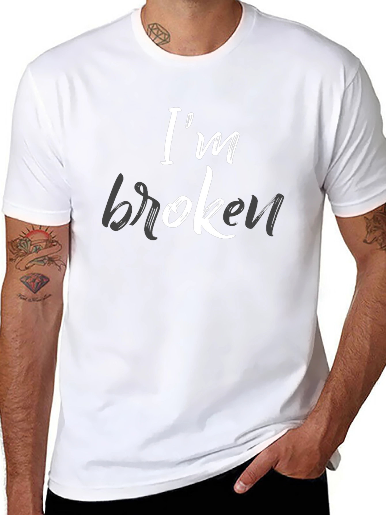 Im Broken Graphic Tee - Mens Black T-Shirt