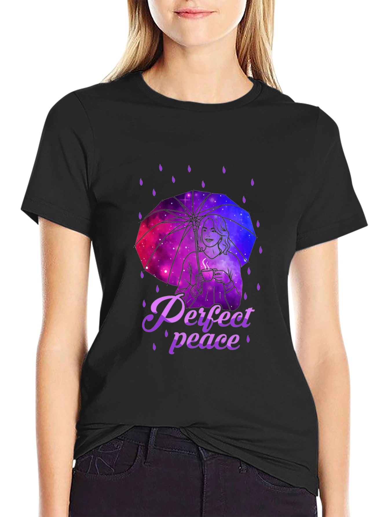 Perfect Peace Galaxy Umbrella T-Shirt