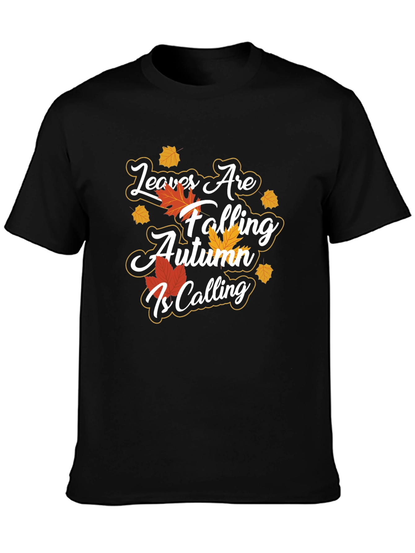 Autumn Calling T-Shirt - Falling Leaves Design