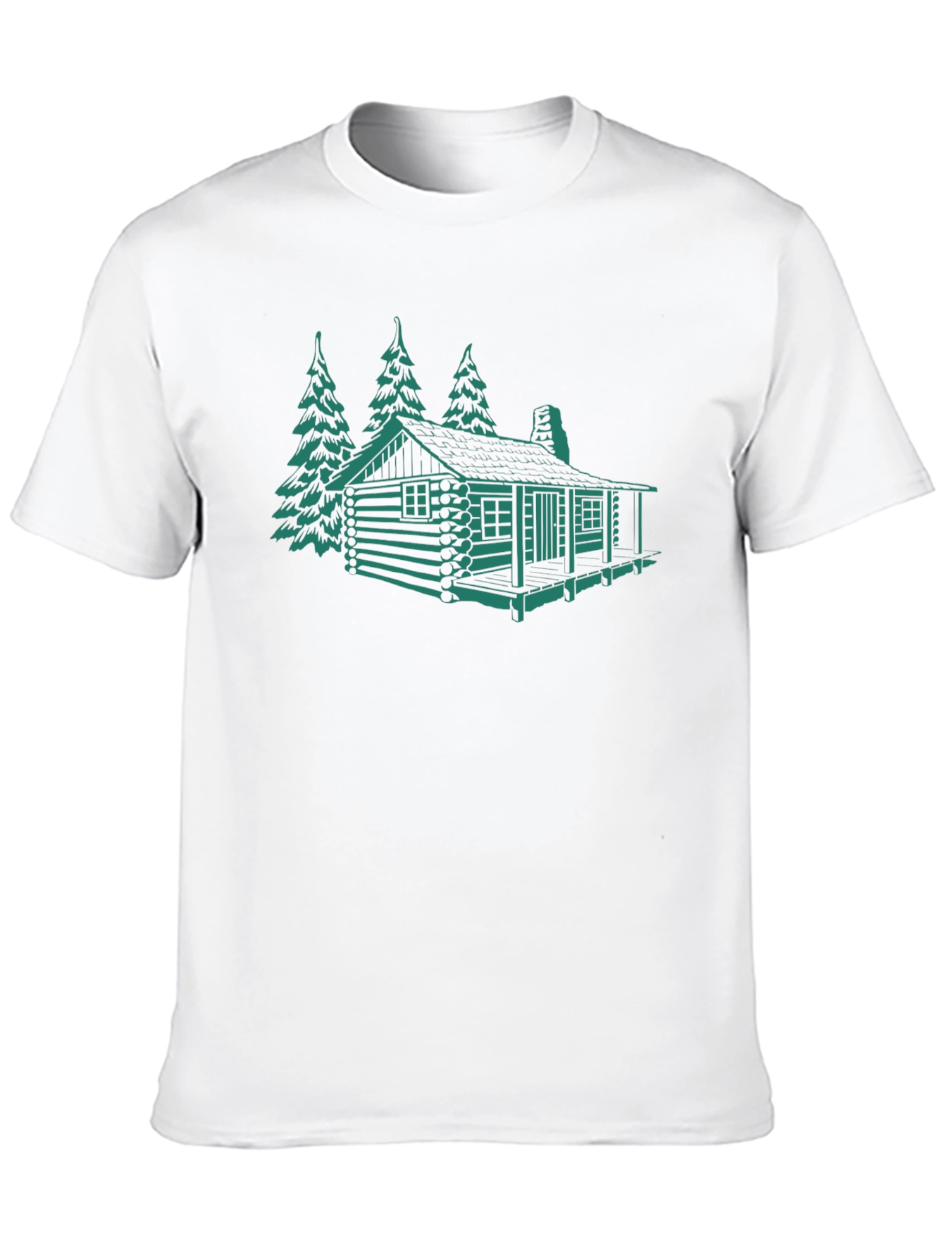 Cabin & Trees Graphic Tee - Black