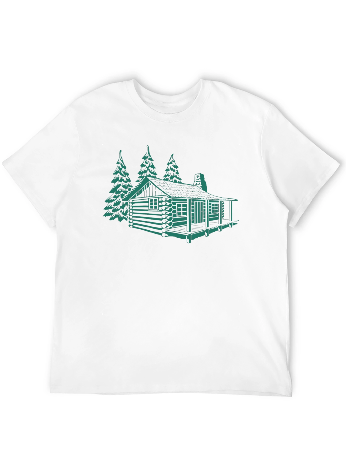 Cabin & Trees Graphic Tee - Black