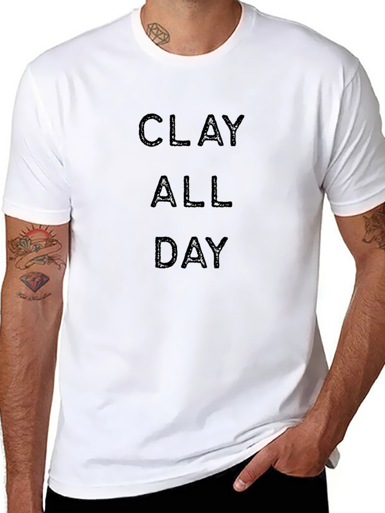 Clay All Day Black Graphic Tee