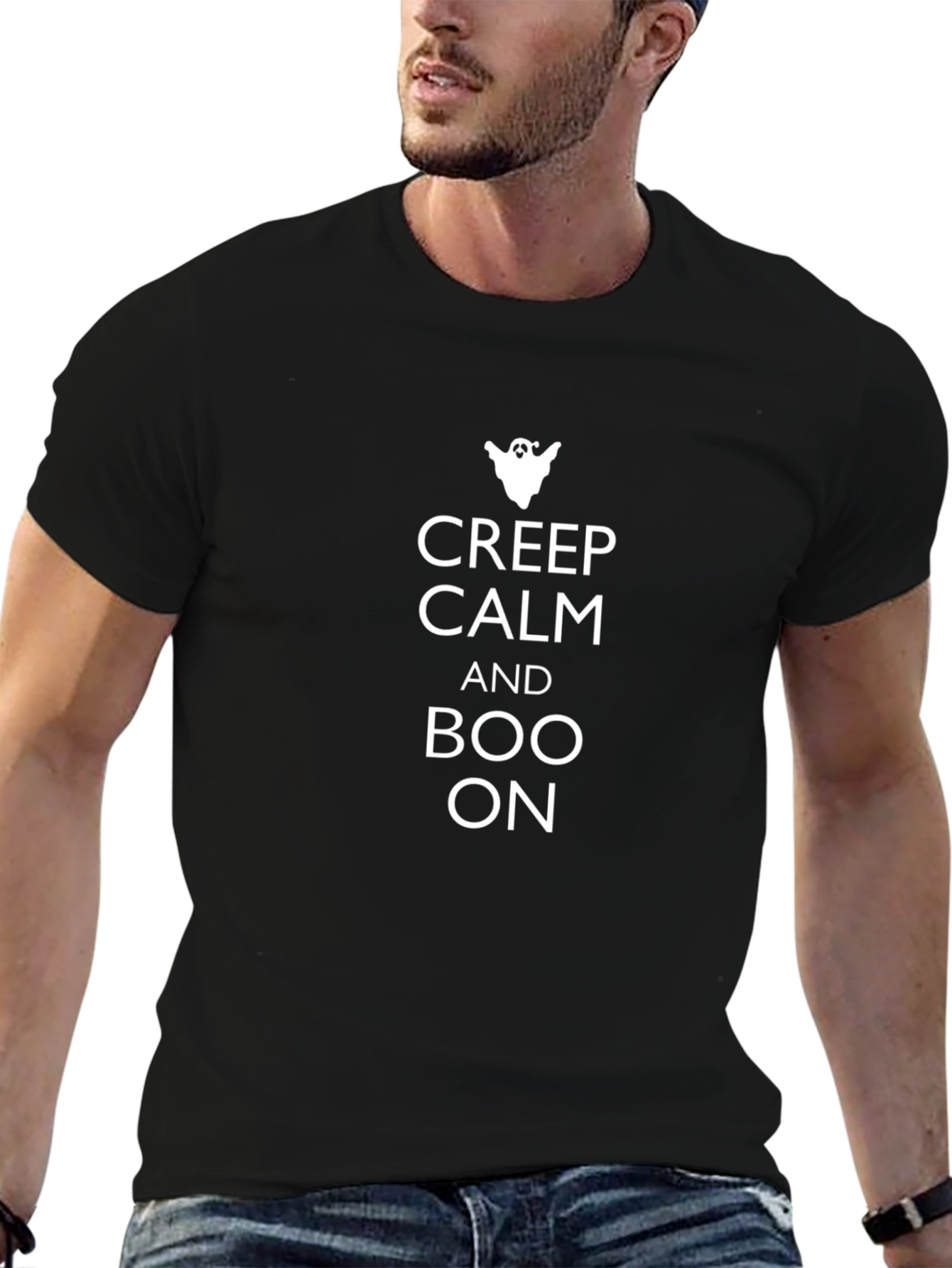 Creep Calm and Boo On Halloween T-Shirt