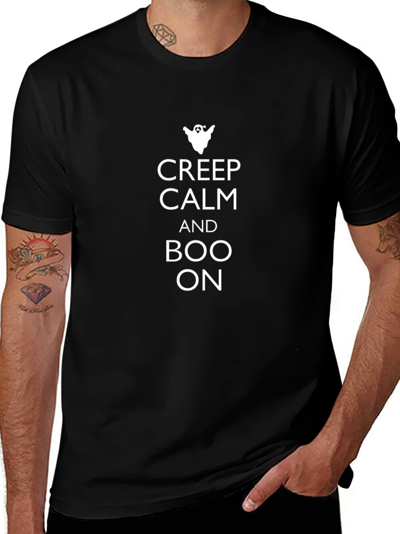 Creep Calm and Boo On Halloween T-Shirt