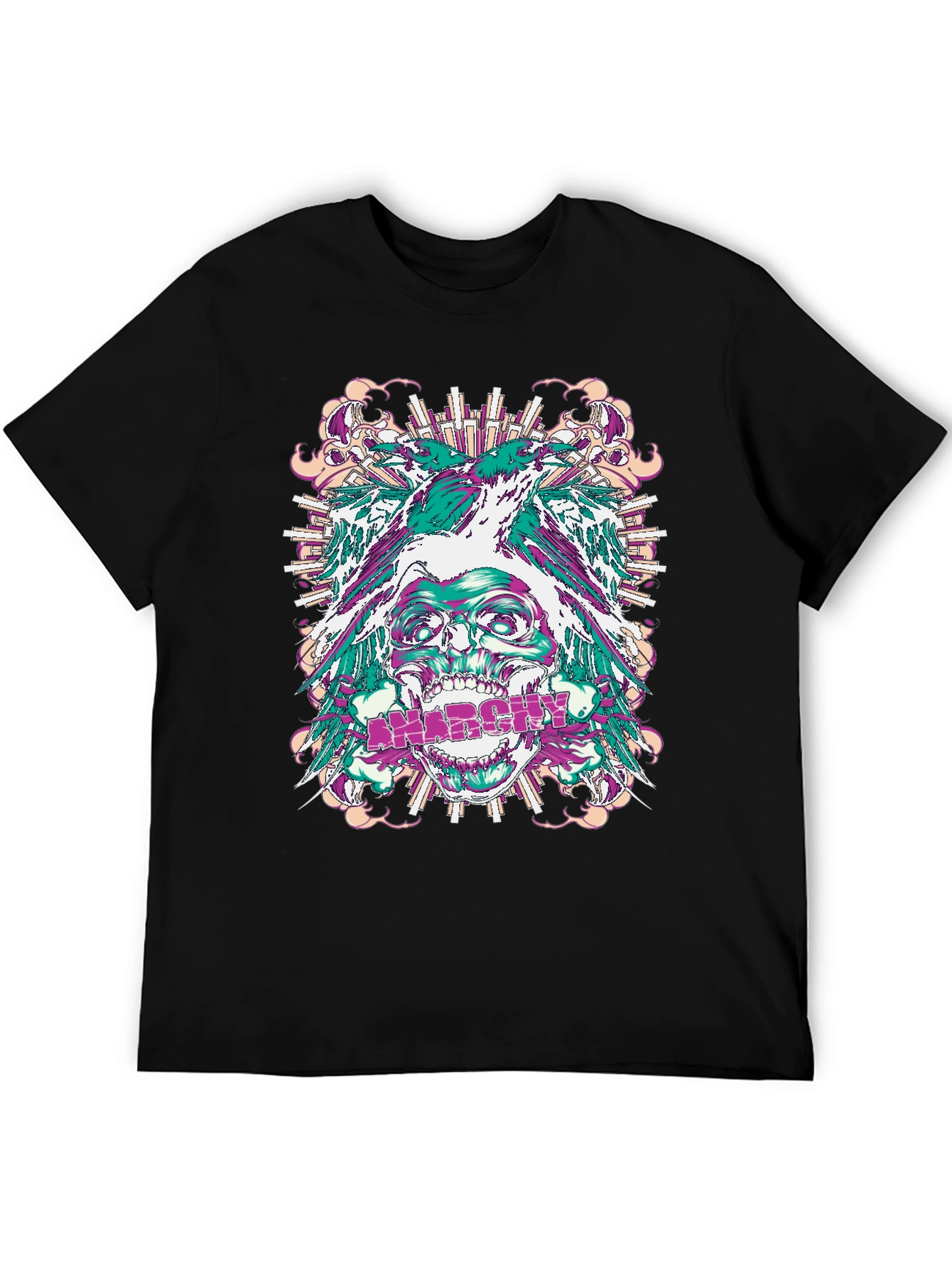 Anarchy Skull Graphic Tee - Bold Streetwear