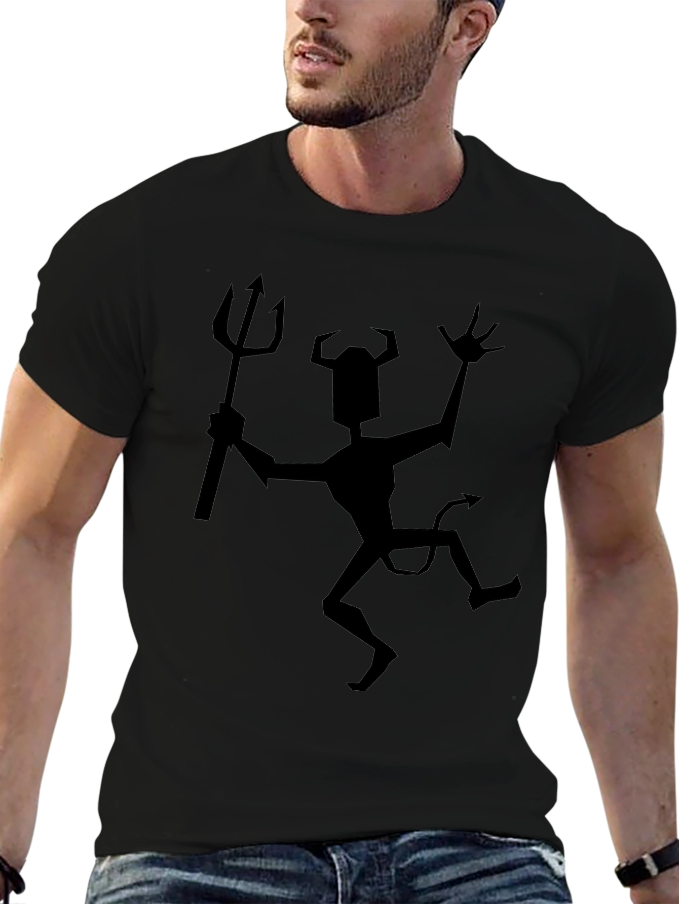 Devil Silhouette Black Graphic Tee