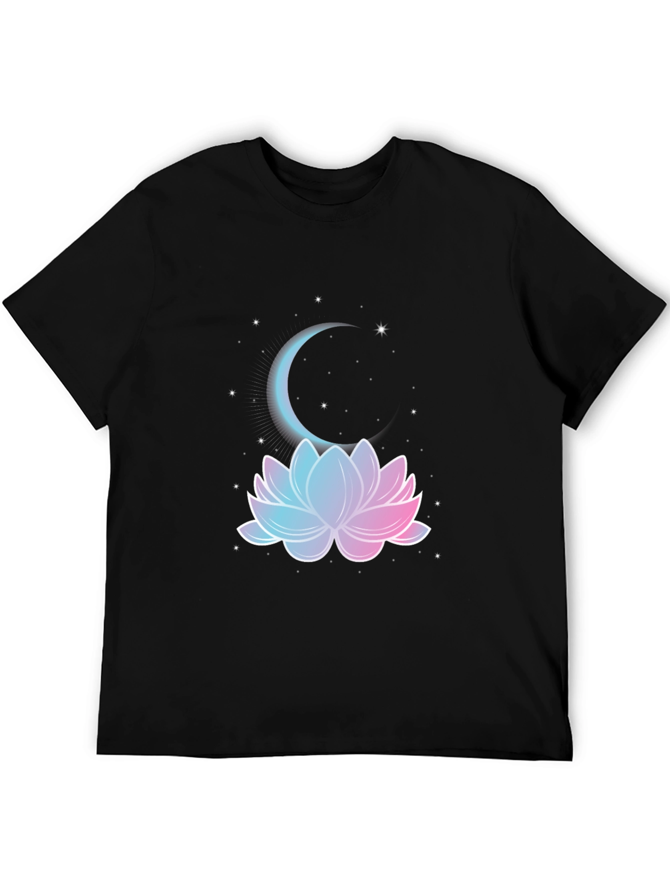 Lotus Moon Graphic Tee - Mens Black T-Shirt