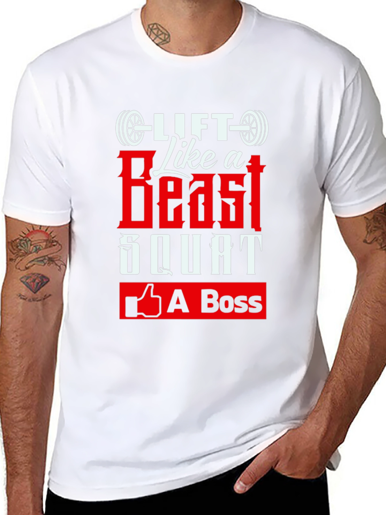 Lift Like a Beast Squat A Boss Black Tee