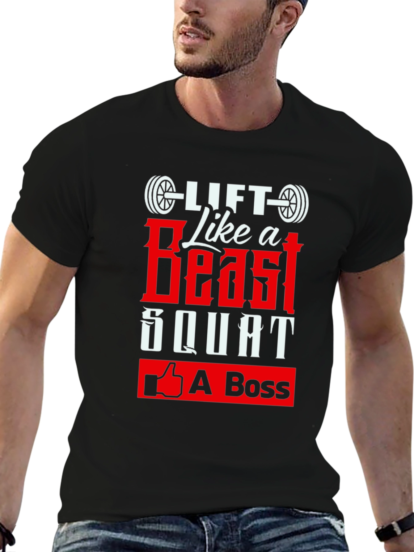 Lift Like a Beast Squat A Boss Black Tee