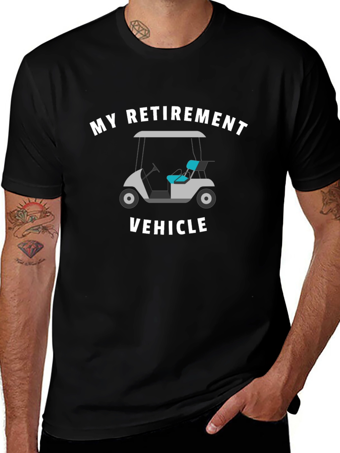 My Retirement Vehicle Black T-Shirt