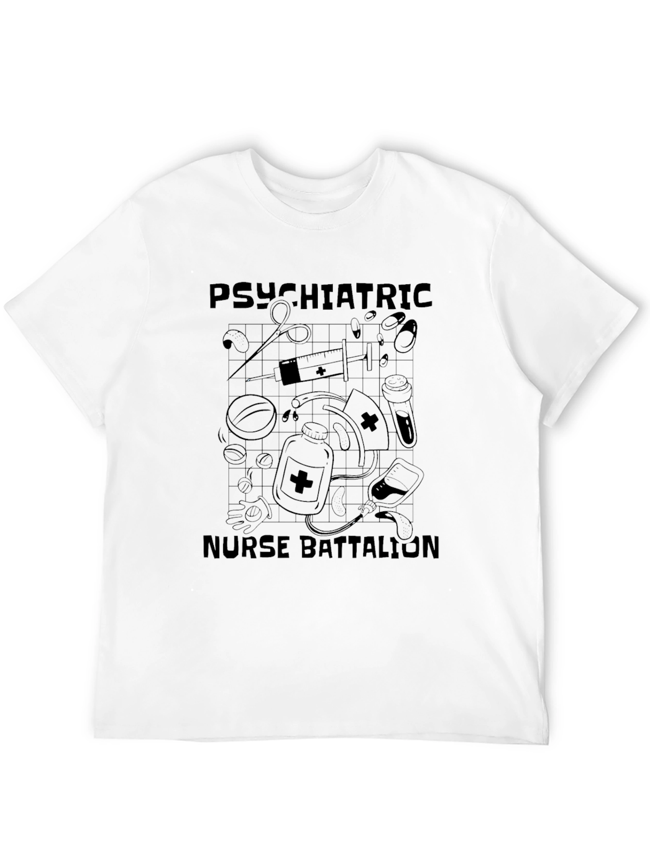 Psychiatric Nurse Battalion Black T-Shirt