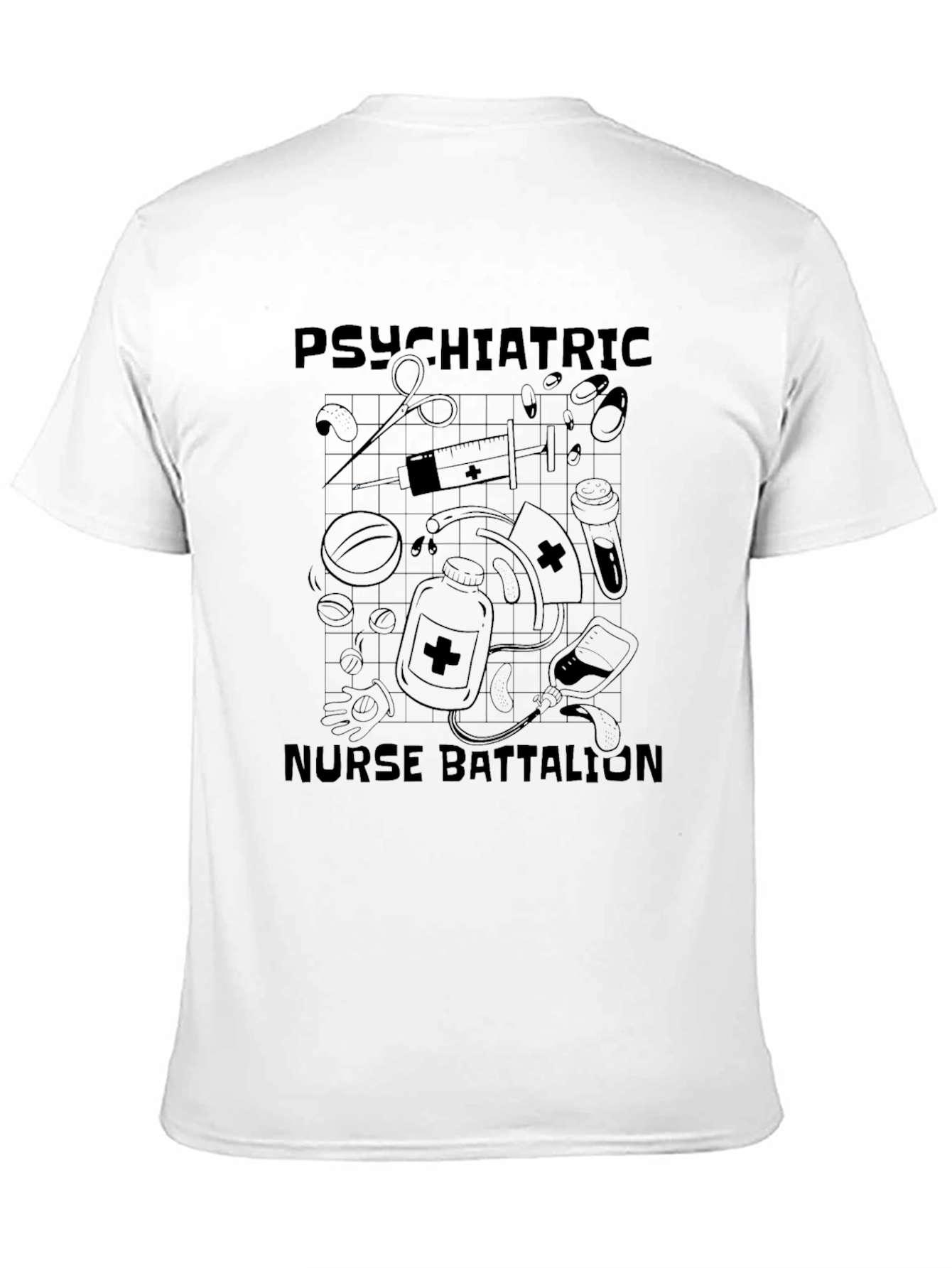 Psychiatric Nurse Battalion Black T-Shirt