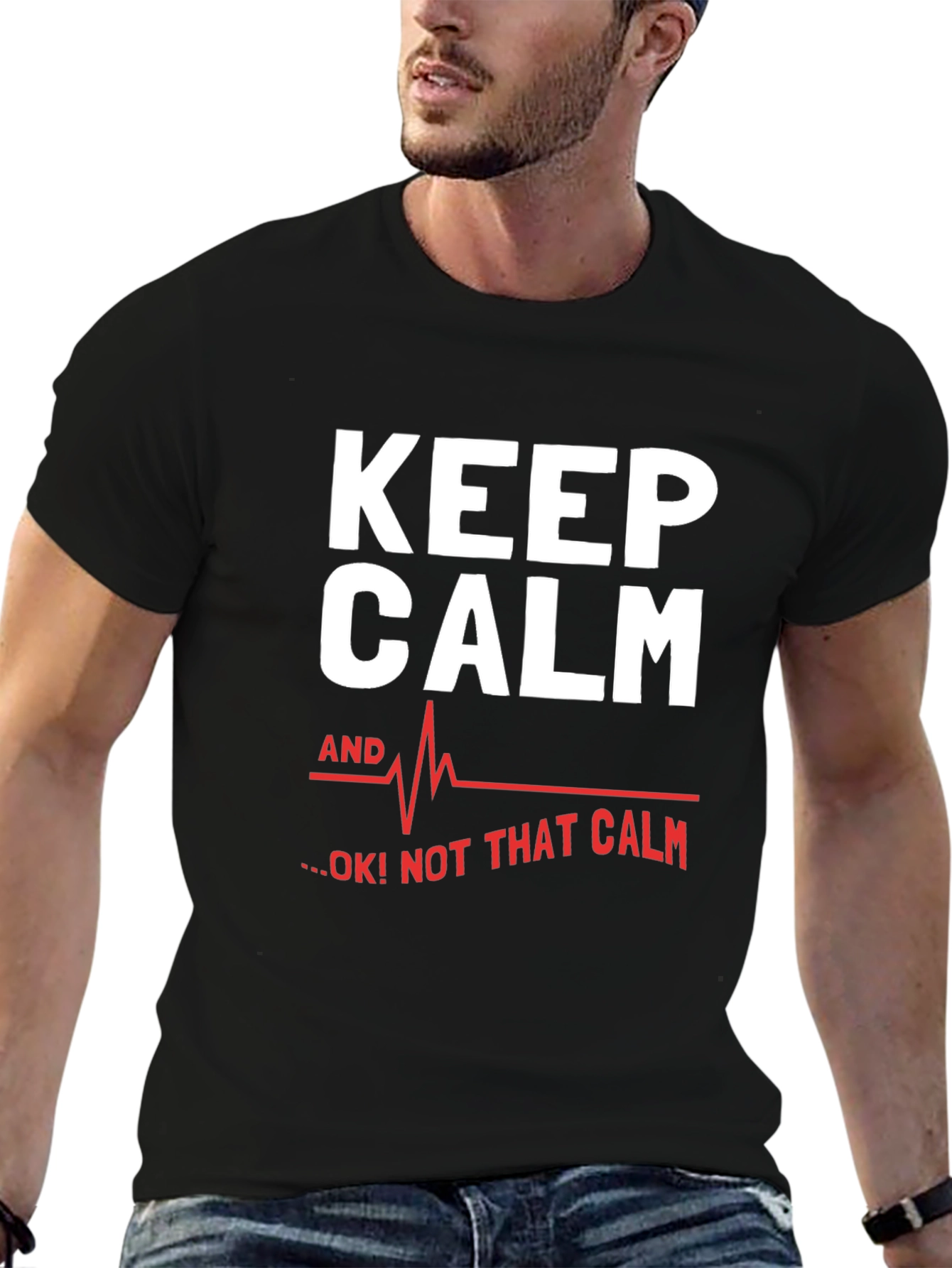 Keep Calm Novelty Graphic T-Shirt
