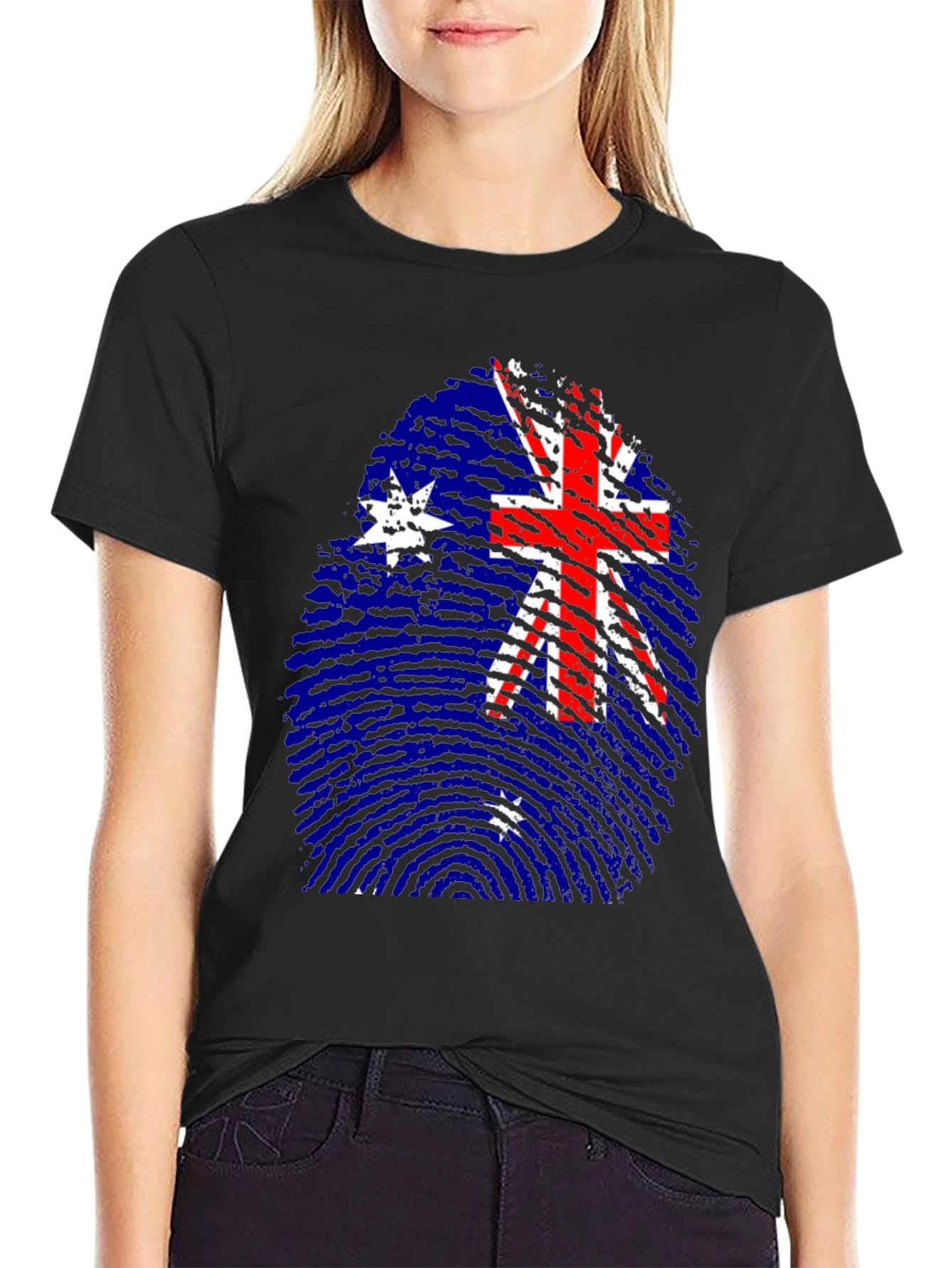 Australia Flag Fingerprint T-Shirt