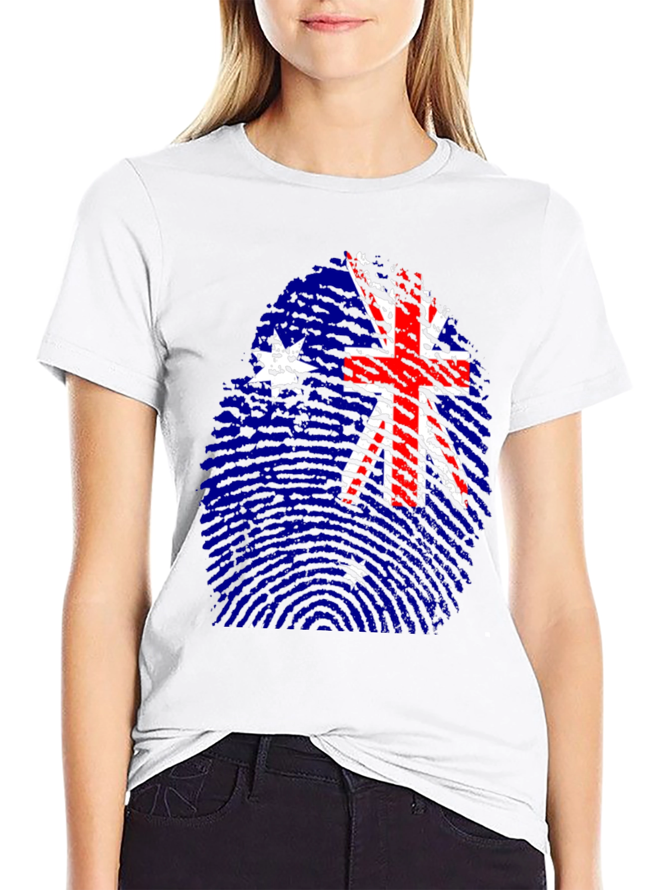 Australia Flag Fingerprint T-Shirt