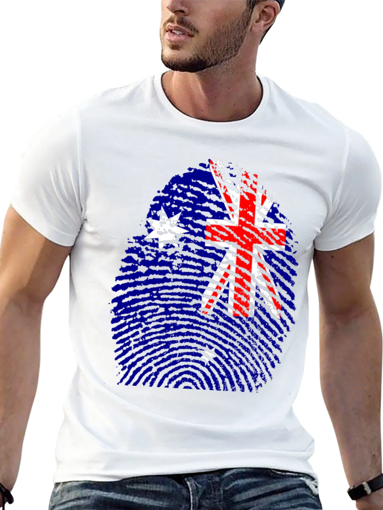 Australia Flag Fingerprint T-Shirt