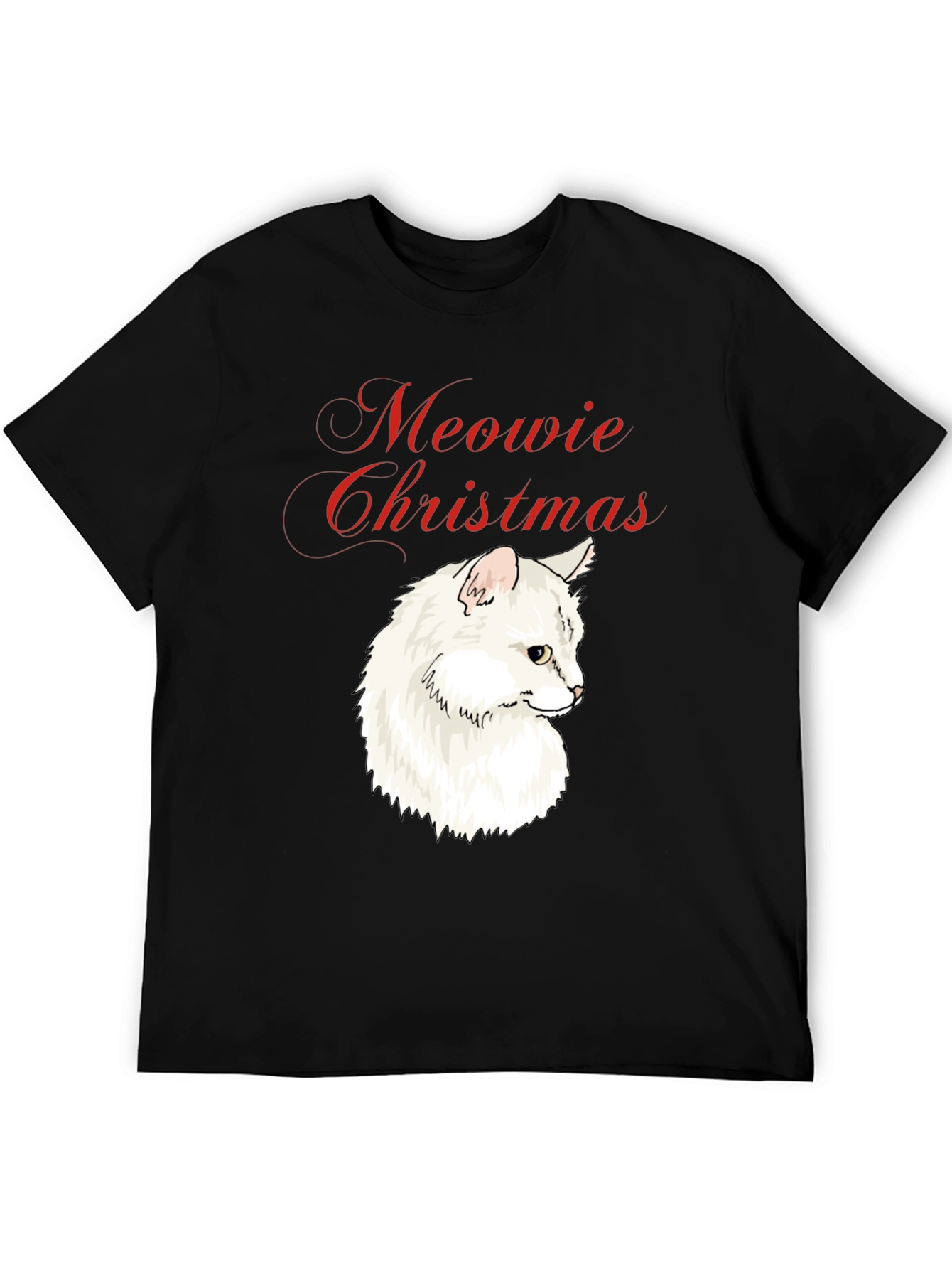 Meowie Christmas Cat T-Shirt - Festive Holiday Tee