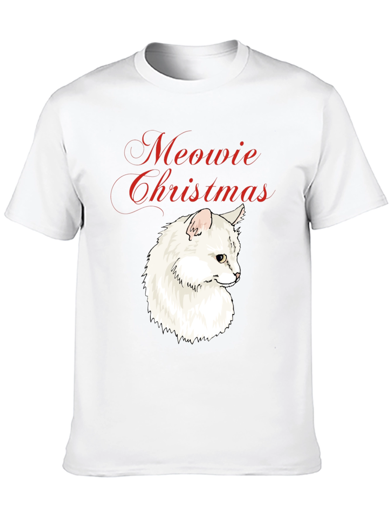 Meowie Christmas Cat T-Shirt - Festive Holiday Tee