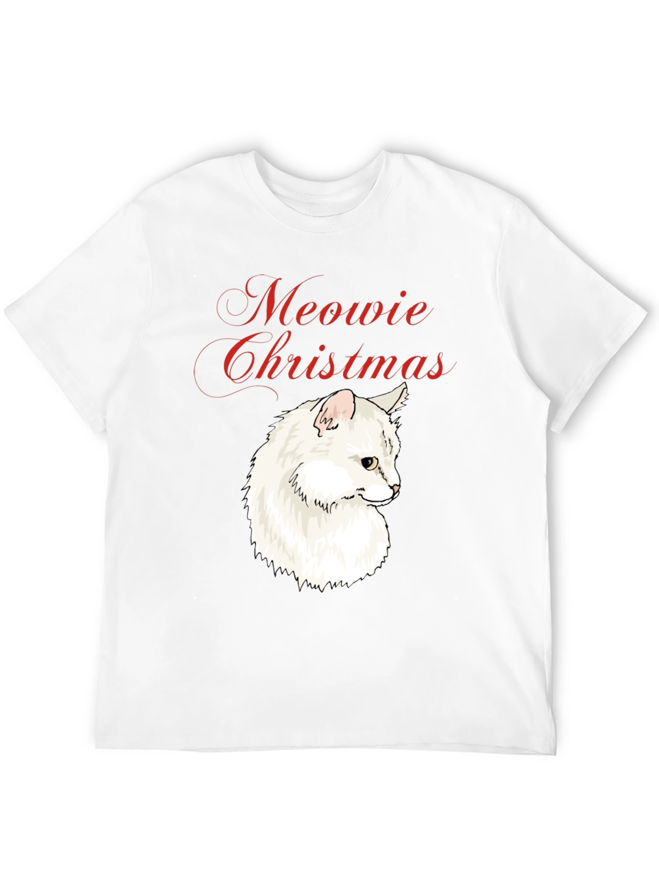 Meowie Christmas Cat T-Shirt - Festive Holiday Tee