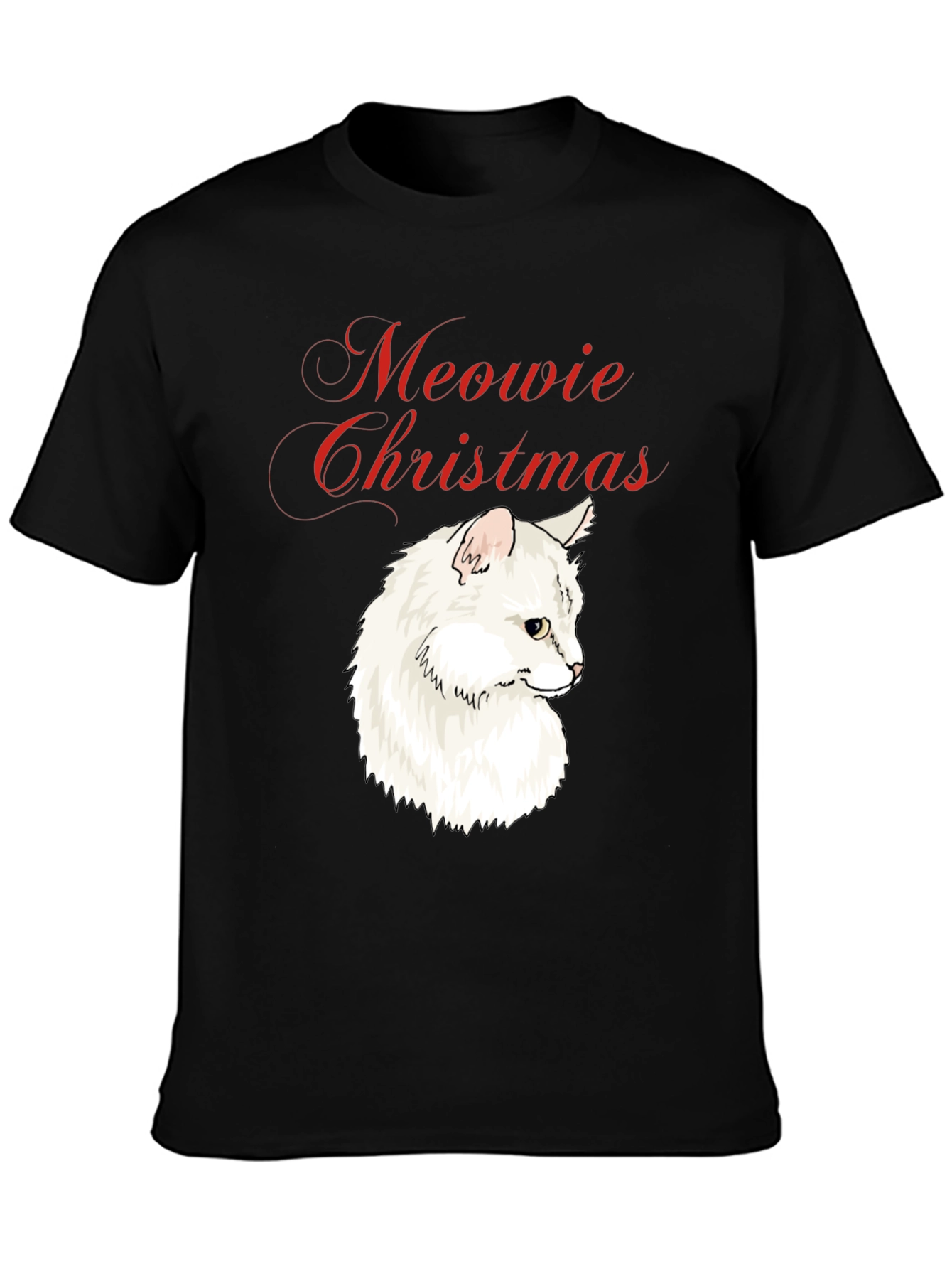 Meowie Christmas Cat T-Shirt - Festive Holiday Tee