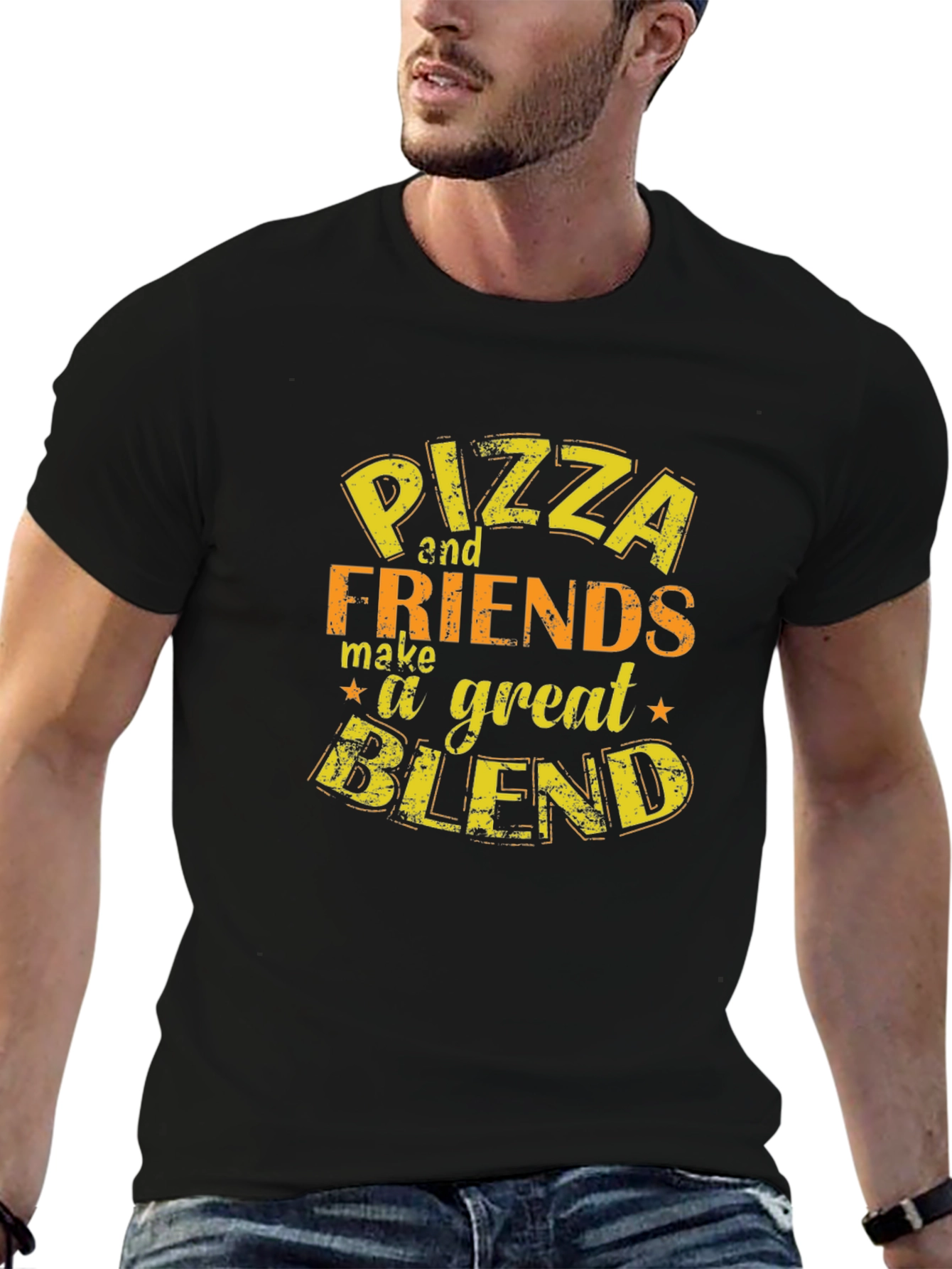 Pizza and Friends T-Shirt - Great Blend Design