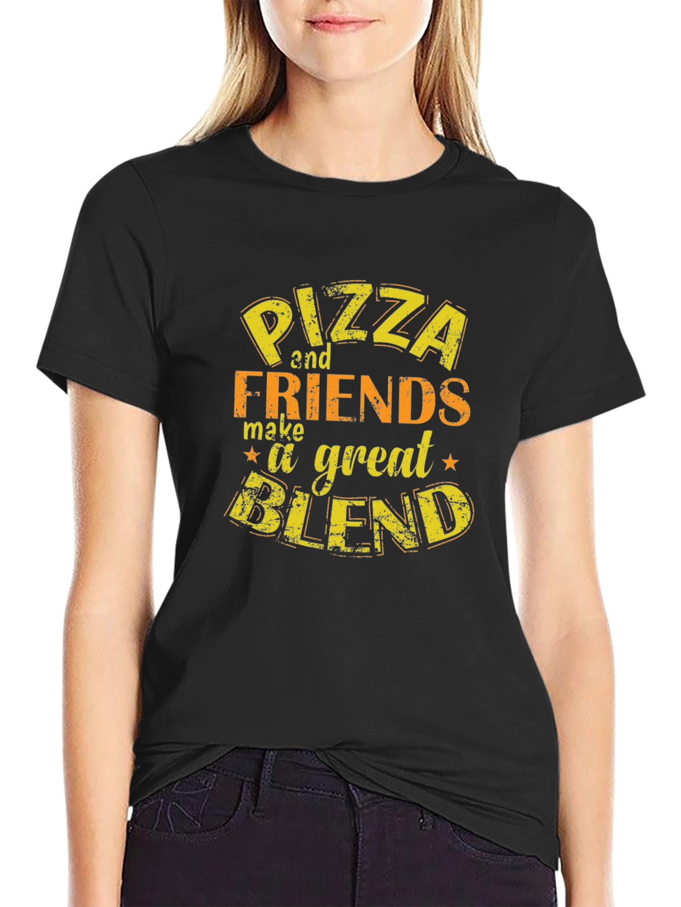 Pizza and Friends T-Shirt - Great Blend Design