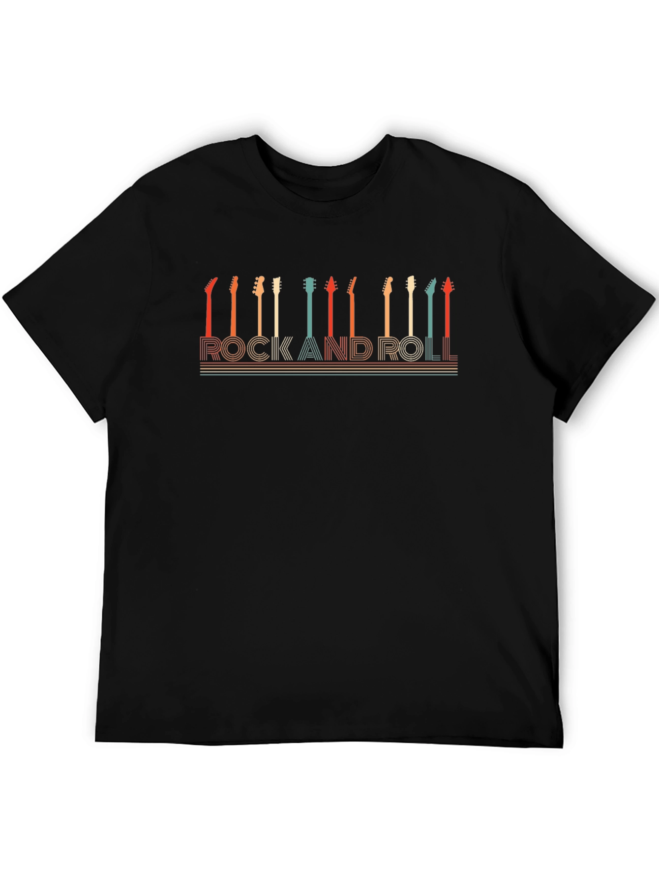 Retro Rock and Roll Guitar T-Shirt