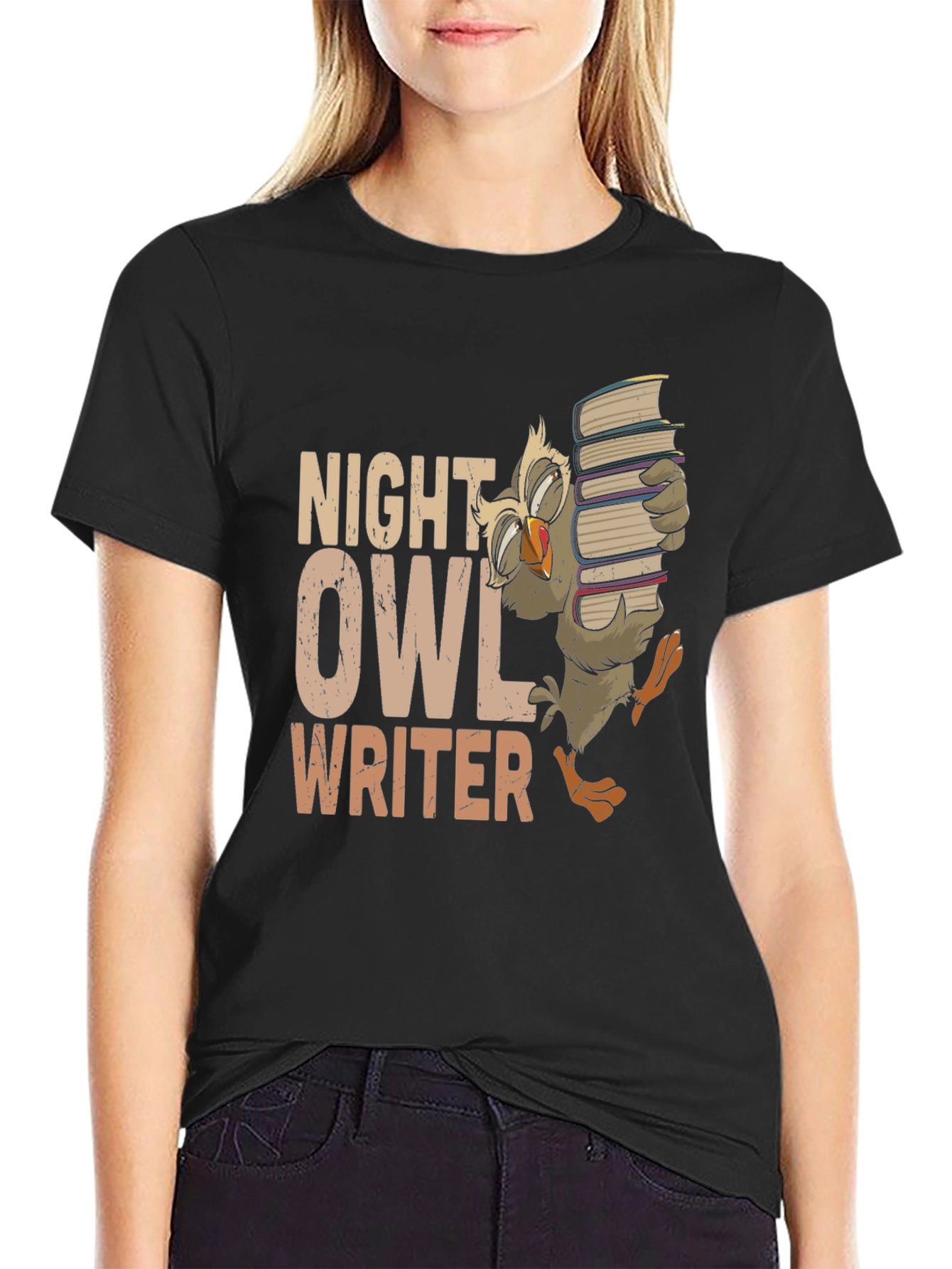 Night Owl Writer T-Shirt - Book Lover Tee