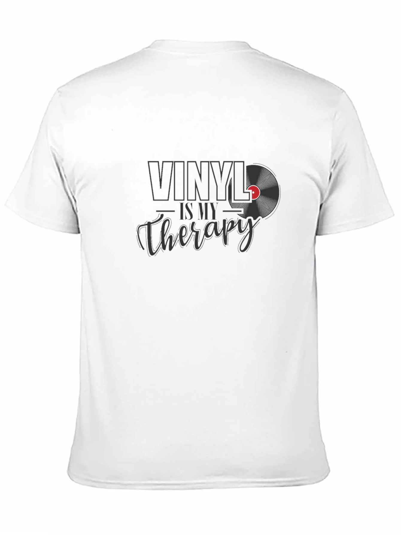 Vinyl Is My Therapy Black T-Shirt