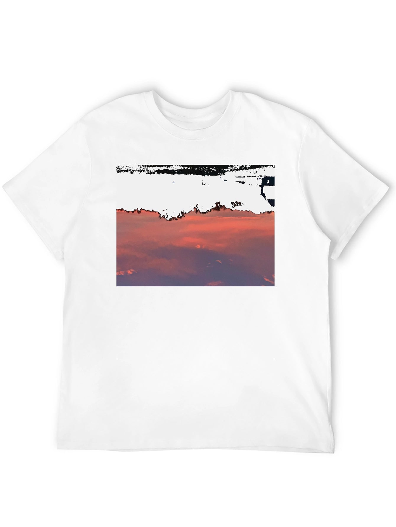 Sunset Sky Graphic Tee - Black Cotton Blend