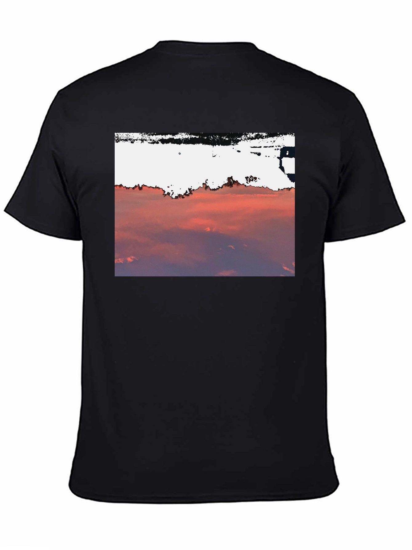 Sunset Sky Graphic Tee - Black Cotton Blend