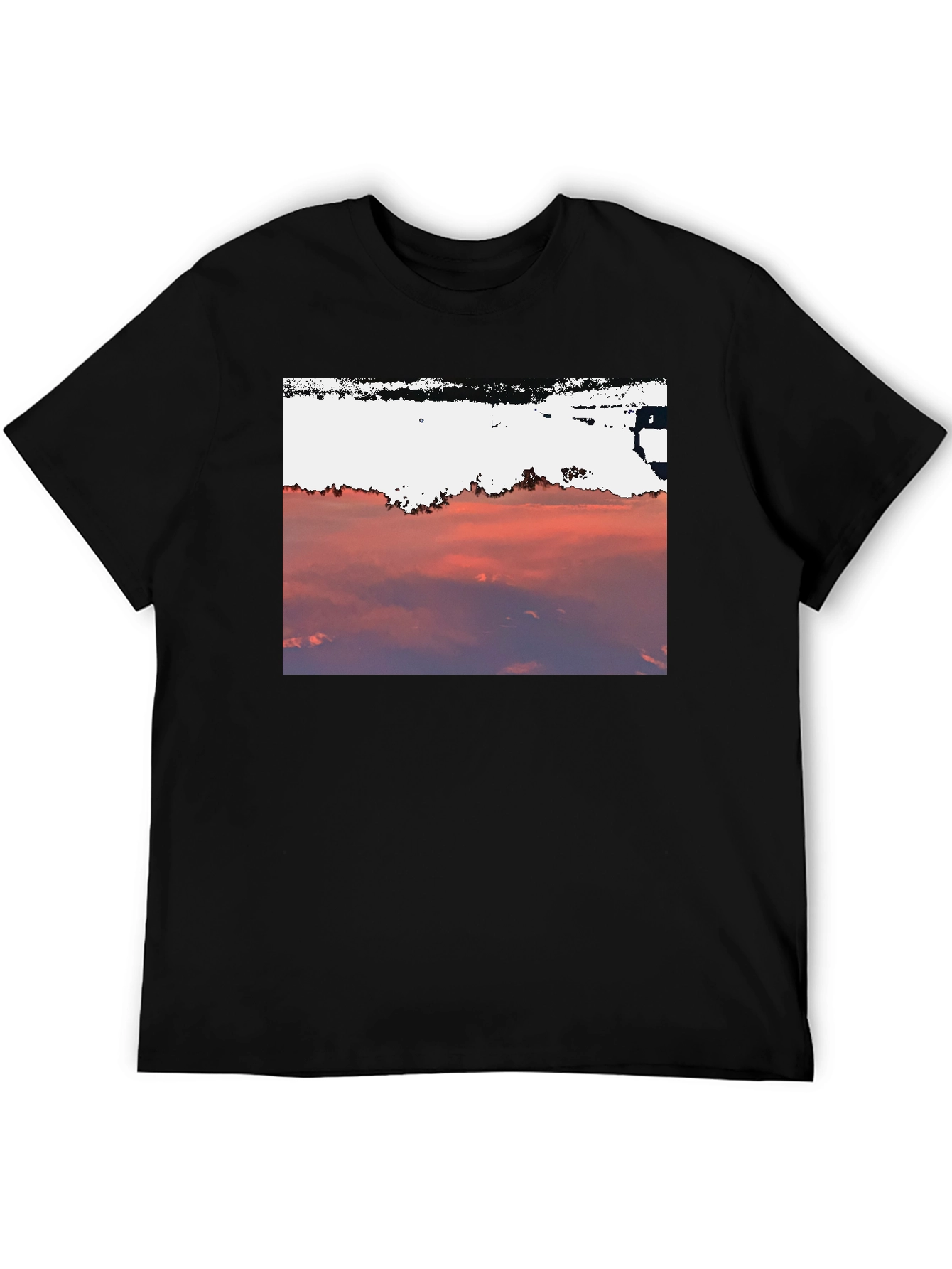 Sunset Sky Graphic Tee - Black Cotton Blend