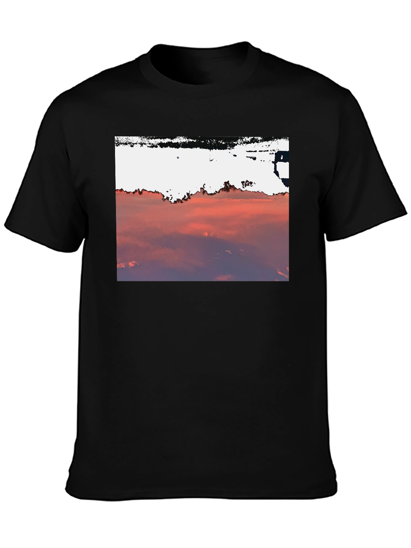 Sunset Sky Graphic Tee - Black Cotton Blend