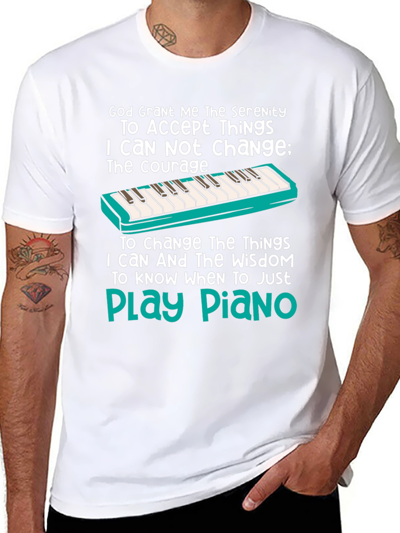 Serenity Prayer Piano T-Shirt