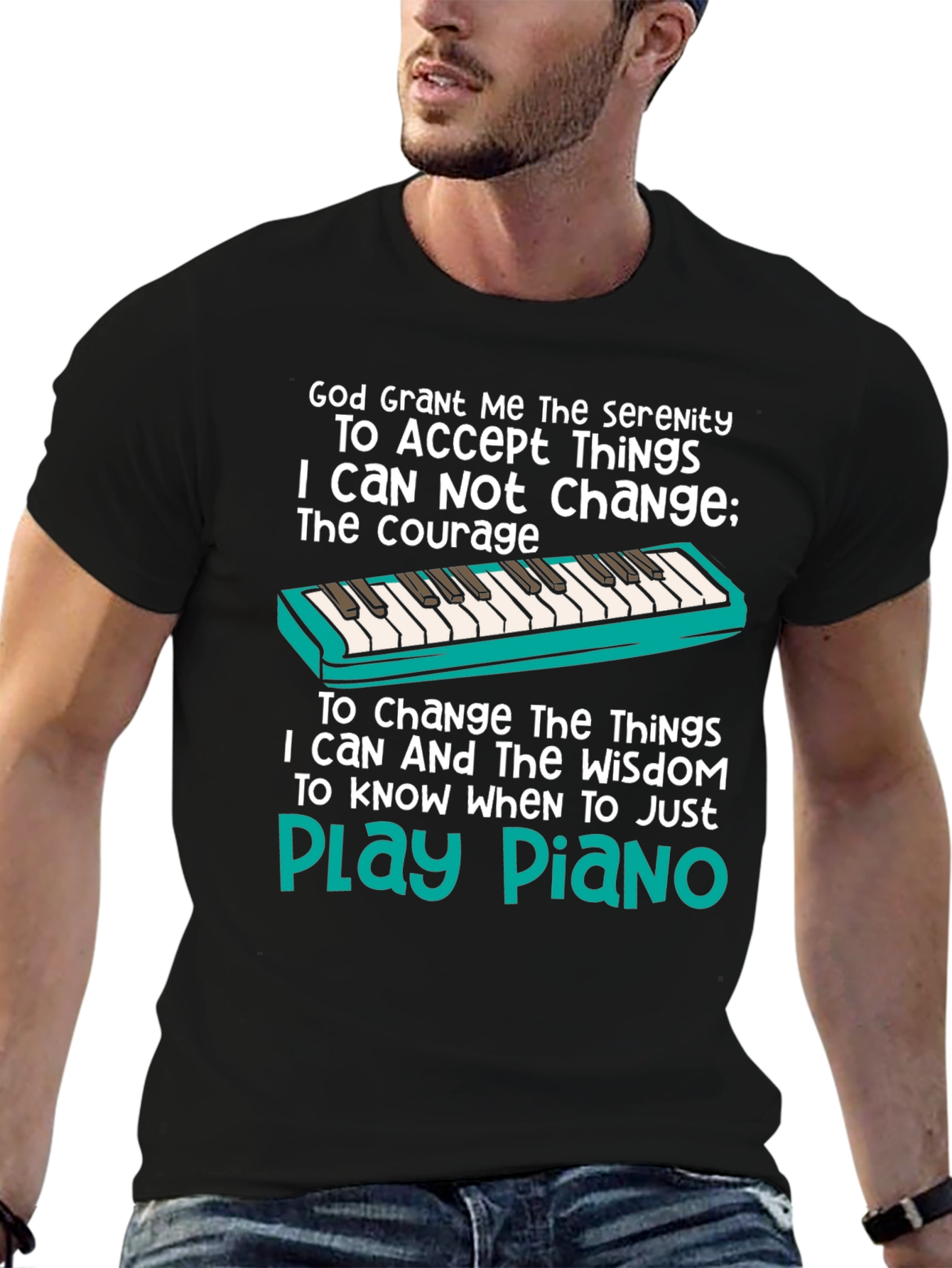 Serenity Prayer Piano T-Shirt