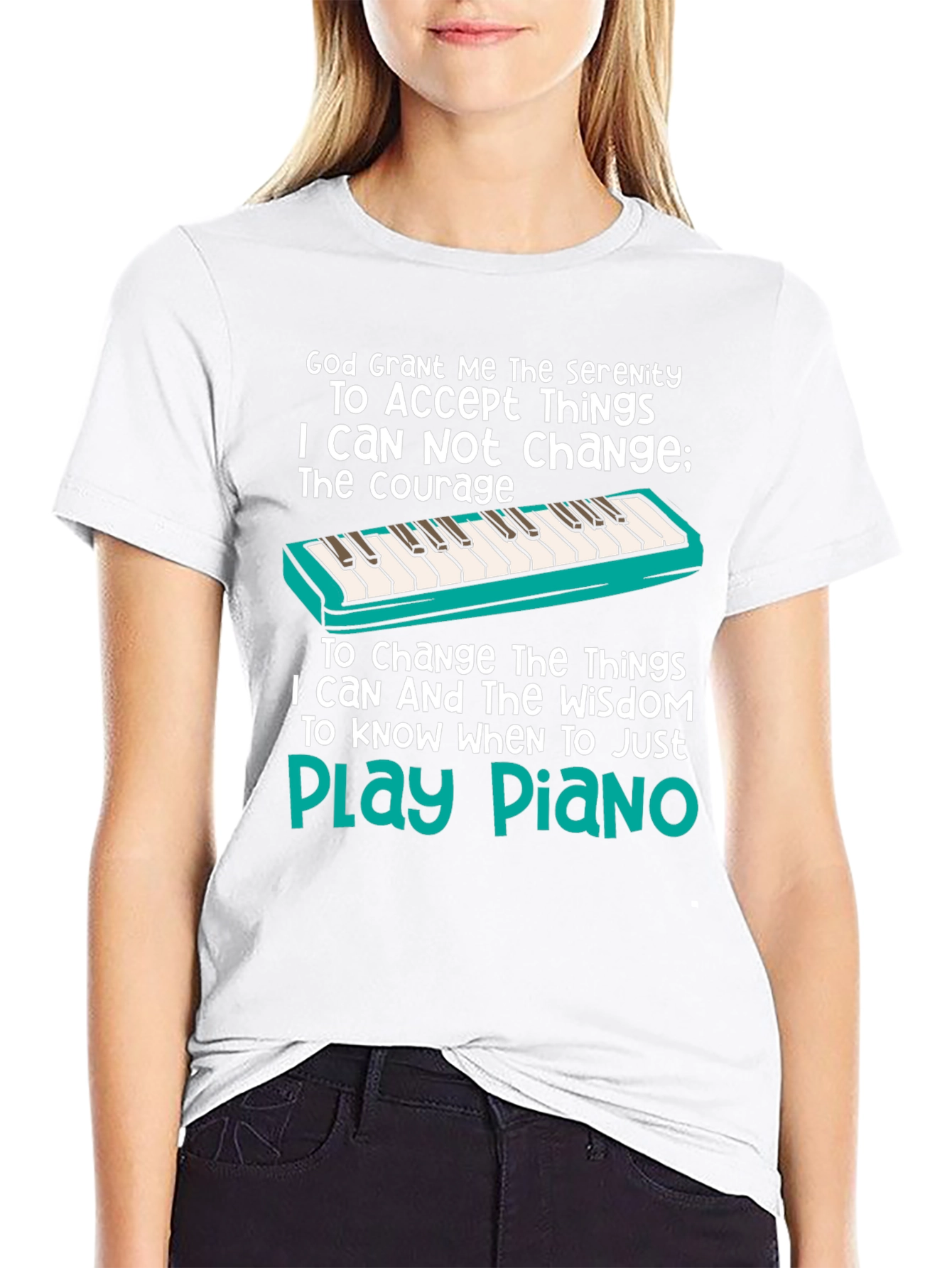 Serenity Prayer Piano T-Shirt