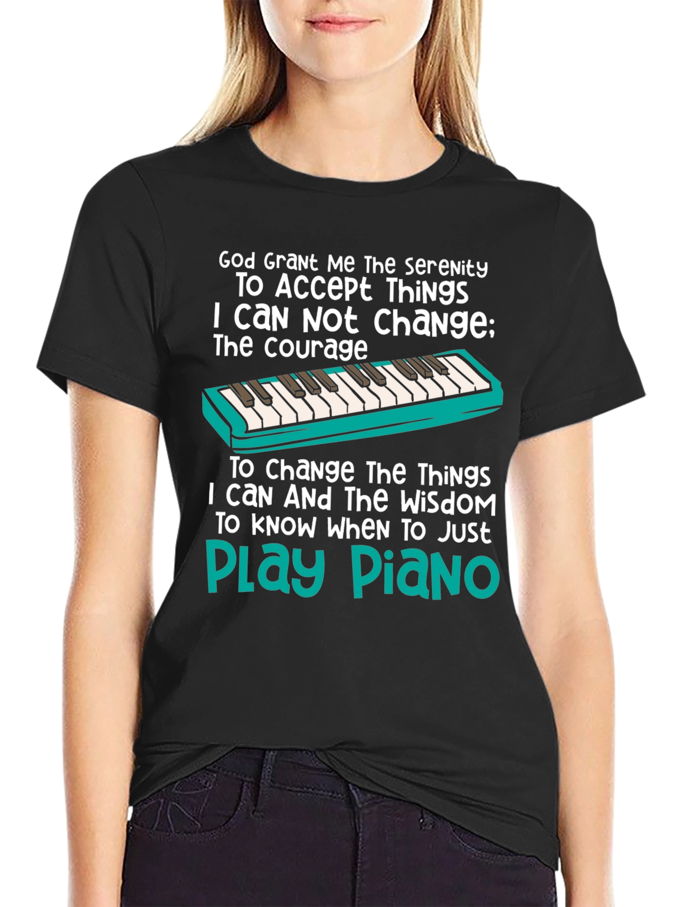 Serenity Prayer Piano T-Shirt