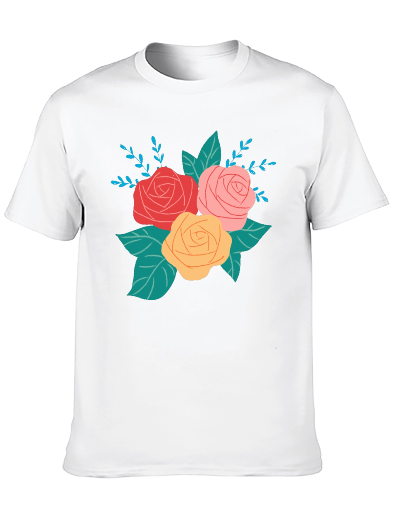 Floral Graphic Black T-Shirt