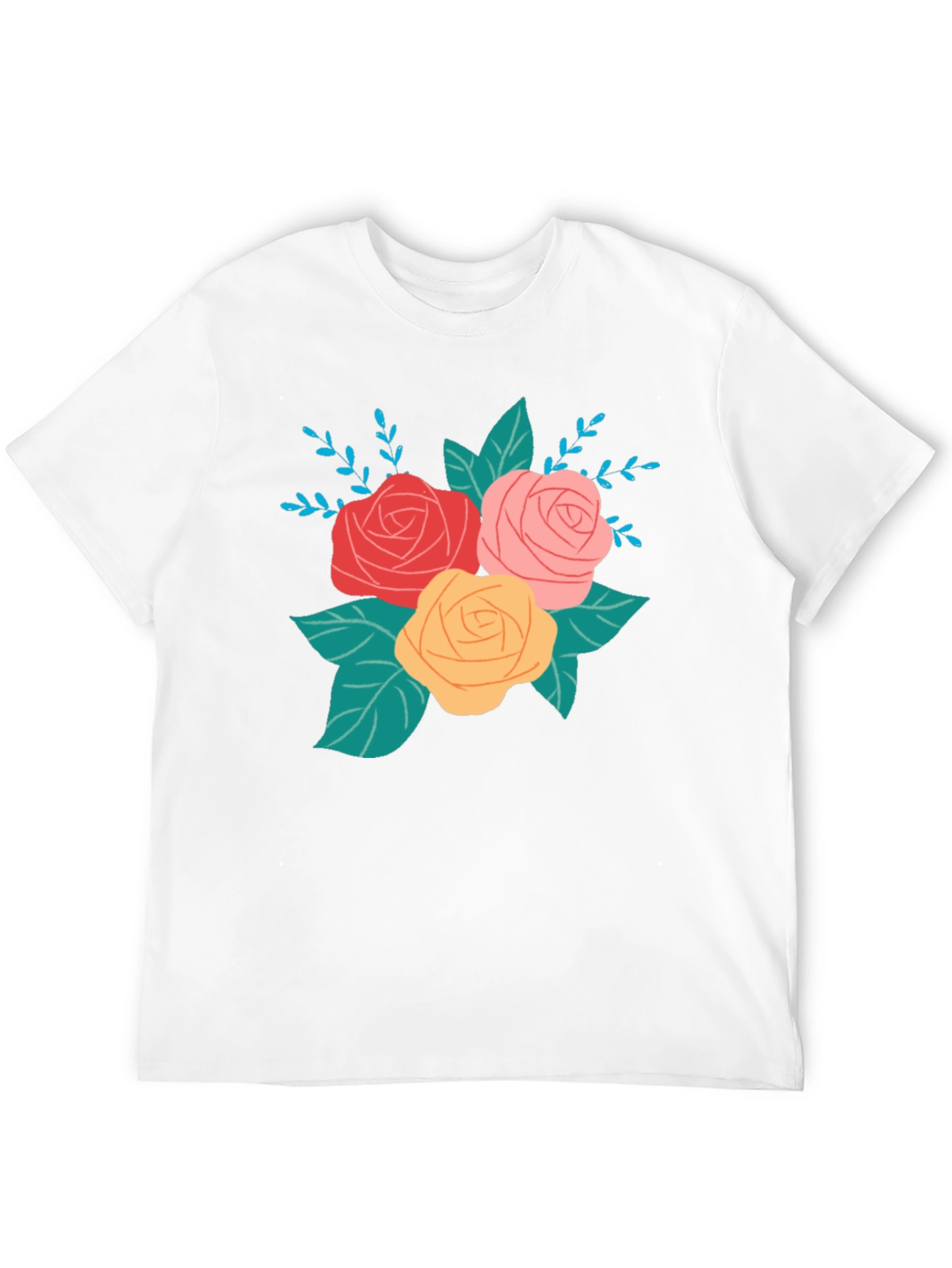 Floral Graphic Black T-Shirt