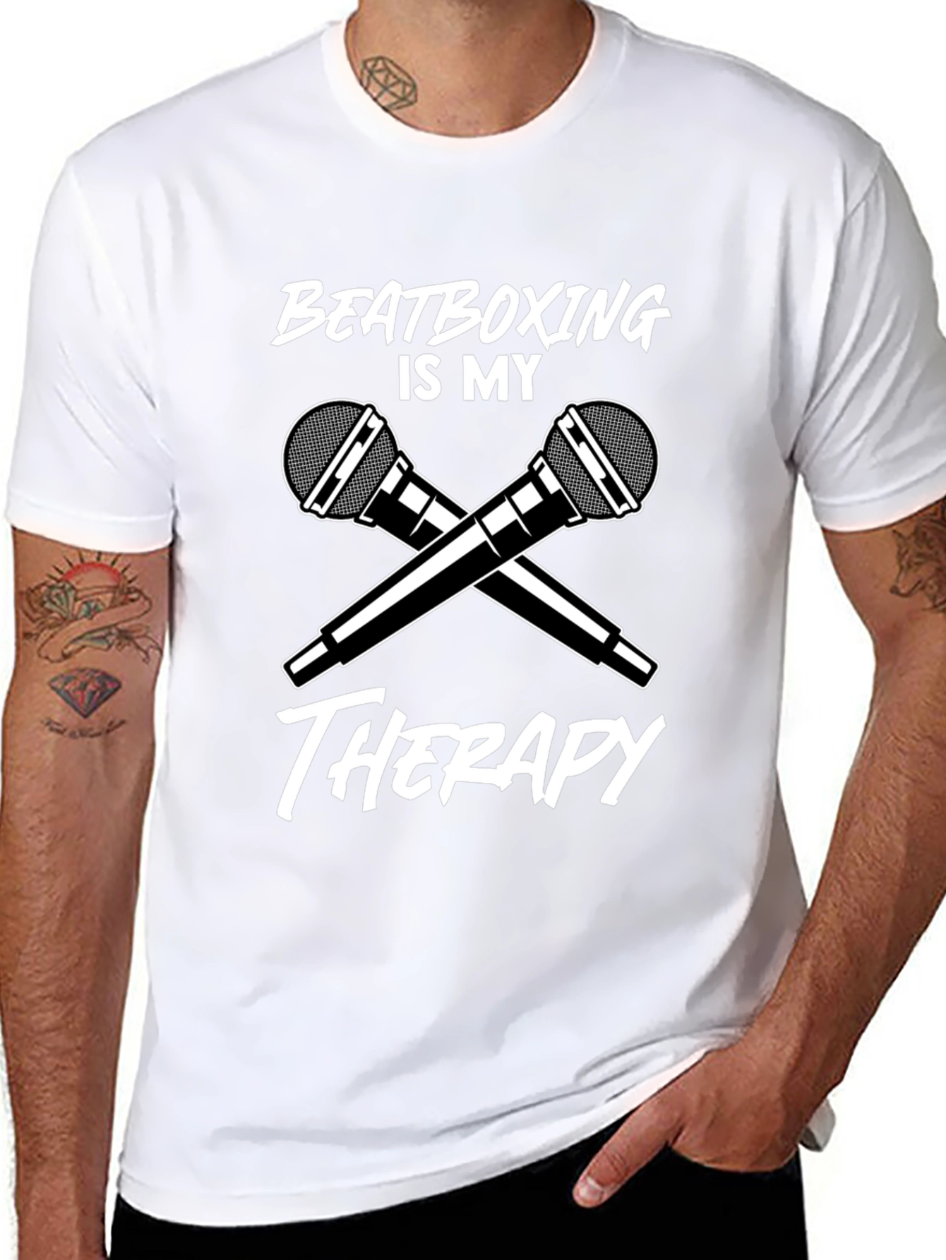 Beatboxing Therapy T-Shirt Microphone Graphic Music Tee