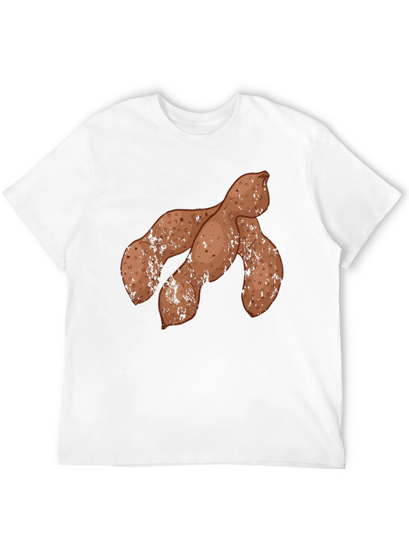 Novelty Yam Print Black Crew Neck Tee