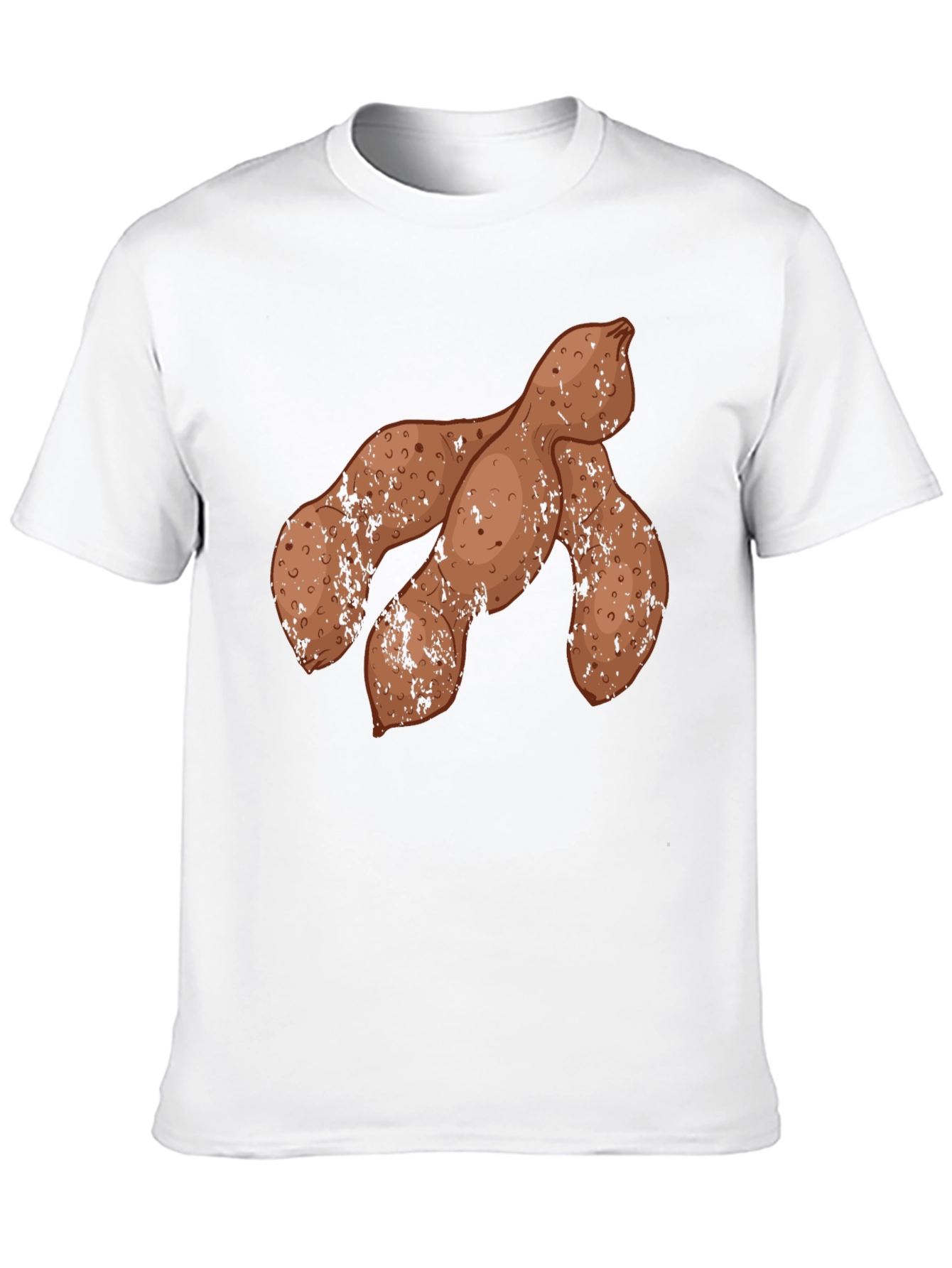 Novelty Yam Print Black Crew Neck Tee
