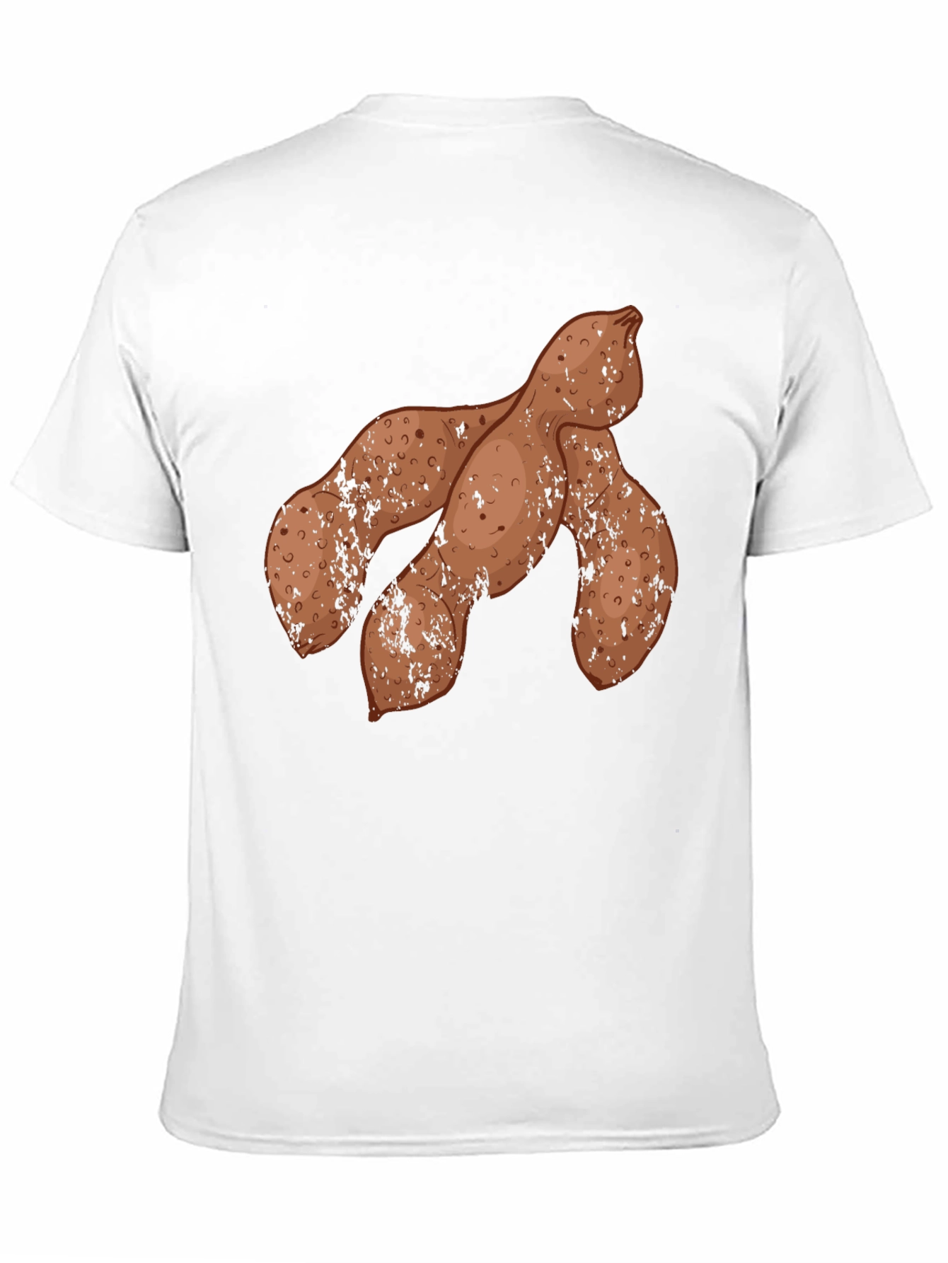 Novelty Yam Print Black Crew Neck Tee