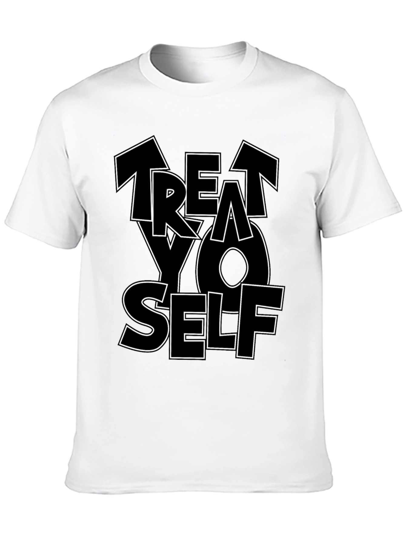Treat Yo Self Black Graphic Tee
